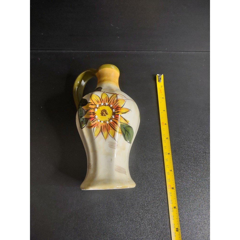 Hand-Painted Sunflower Vase